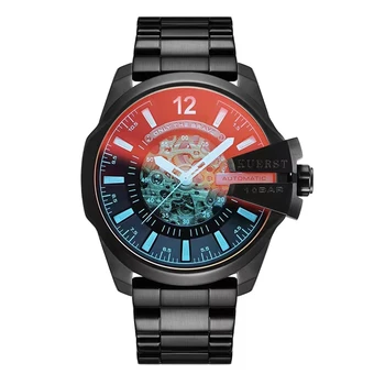 Часы KUERST с большим циферблатом, автоматический зеркальный календарь с поляризацией, шесть цветов, модные трендовые часы