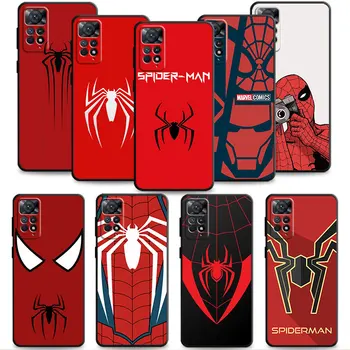Чехол для телефона Marvel Spider Man Spider Для Xiaomi Redmi Note 11 12S 8 9 10 11Pro 9S 12ProPlus Чехол для Redmi 9 10 9C 10C 9A K40