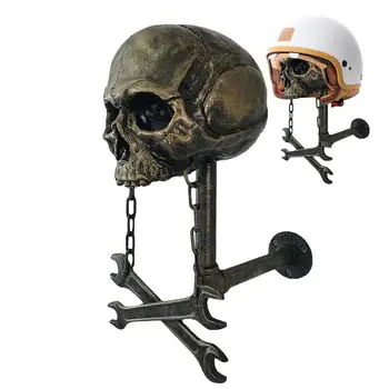 Шлемы с черепом, держатель шлемов с черепом, стойка для мотоциклетных шлемов, Изделия из смолы, держатель шлемов с черепом, Шлемы для регби и велосипедов