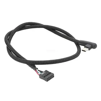 Экранированный кабель для передачи данных USB 9Pin-Type C Оптимальная производительность и защита Кабель для передачи данных USB 9Pins TypeC Сетчатая линия 60 см Прямая поставка