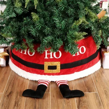 Юбка для рождественской елки, Мультяшный Санта-Клаус, Снеговик, Лось, украшение для Рождественской елки, Рождественское украшение с Новым годом
